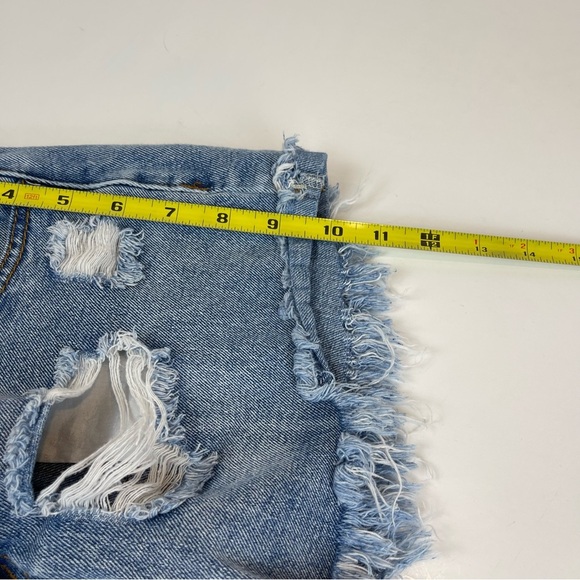 High Rise Cut Off Ripped Jean Shorts - Picture 10 of 15